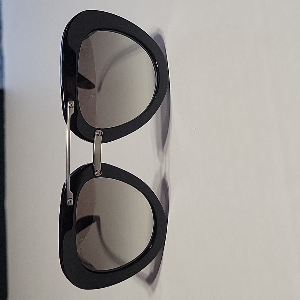 PRADA! Pilot SGs Round Aviator Black Dark Sunglasses